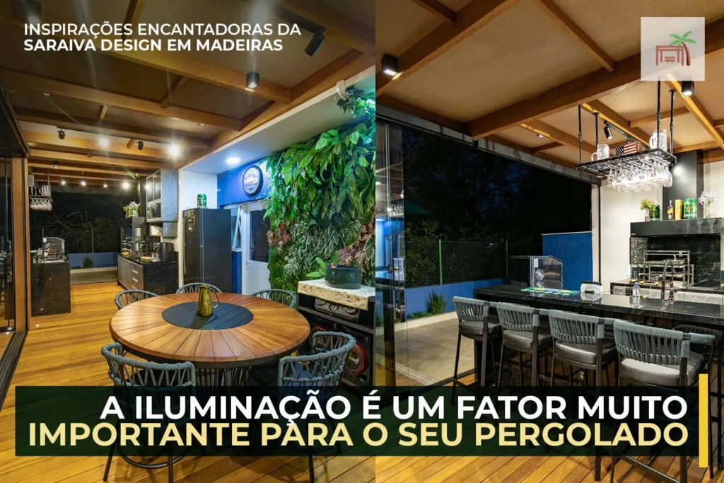 iluminação para pergolado