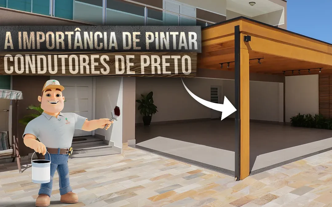 A Importância de Pintar Rufos e Condutores de Preto em Pergolados de Madeira